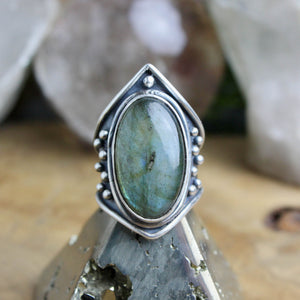 Warrior Ring // Labradorite - Size 8 - Acid Queen Jewelry
