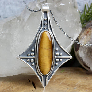 Voyager Necklace // Tigers Eye - Acid Queen Jewelry