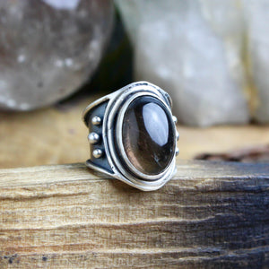 Warrior Ring // Smoky Quartz - Size 6 - Acid Queen Jewelry