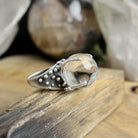 Sorceress Divination Ring // Silver and Quartz Crystal Ball - Acid Queen Jewelry