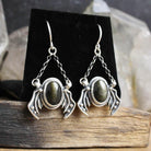 Winged Prophetess Earrings // Black Obsidian Sheen - Acid Queen Jewelry