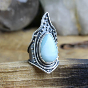 Warrior Ring // Larimar - Size 9 - Acid Queen Jewelry