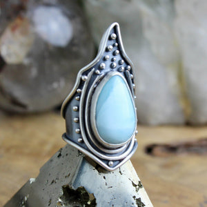 Warrior Ring // Larimar - Size 9 - Acid Queen Jewelry