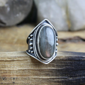 Warrior Ring // Labradorite - Size 9.5 - Acid Queen Jewelry