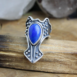 Warrior Ring // Lapis Lazuli - Size 9 - Acid Queen Jewelry