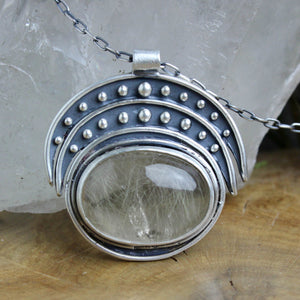 Moon Voyager Necklace //  Rutilated Quartz - Acid Queen Jewelry