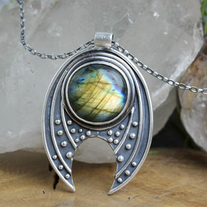 Moon Voyager Necklace // Labradorite - Acid Queen Jewelry