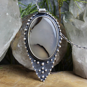 Voyager Necklace // Dendritic Agate - Acid Queen Jewelry