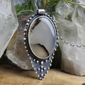 Voyager Necklace // Dendritic Agate - Acid Queen Jewelry
