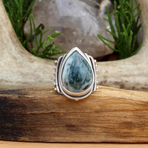 Warrior Ring // Tree Agate - SIZE 9.5 - Acid Queen Jewelry