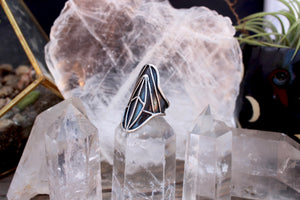 Ley Lines Shield Ring - Acid Queen Jewelry