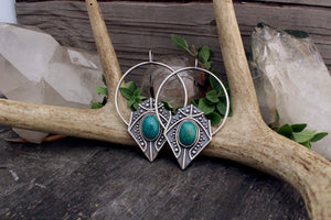 Siona Earrings // Chrysocolla - Acid Queen Jewelry