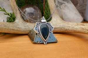 Voyager Pendant // Moss Agate - Acid Queen Jewelry