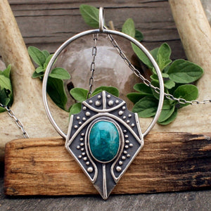 Siona Pendant // Chrysocolla - Acid Queen Jewelry