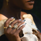 Shakti Ring - Tourmalated Quartz - 14K Gold - Acid Queen Jewelry